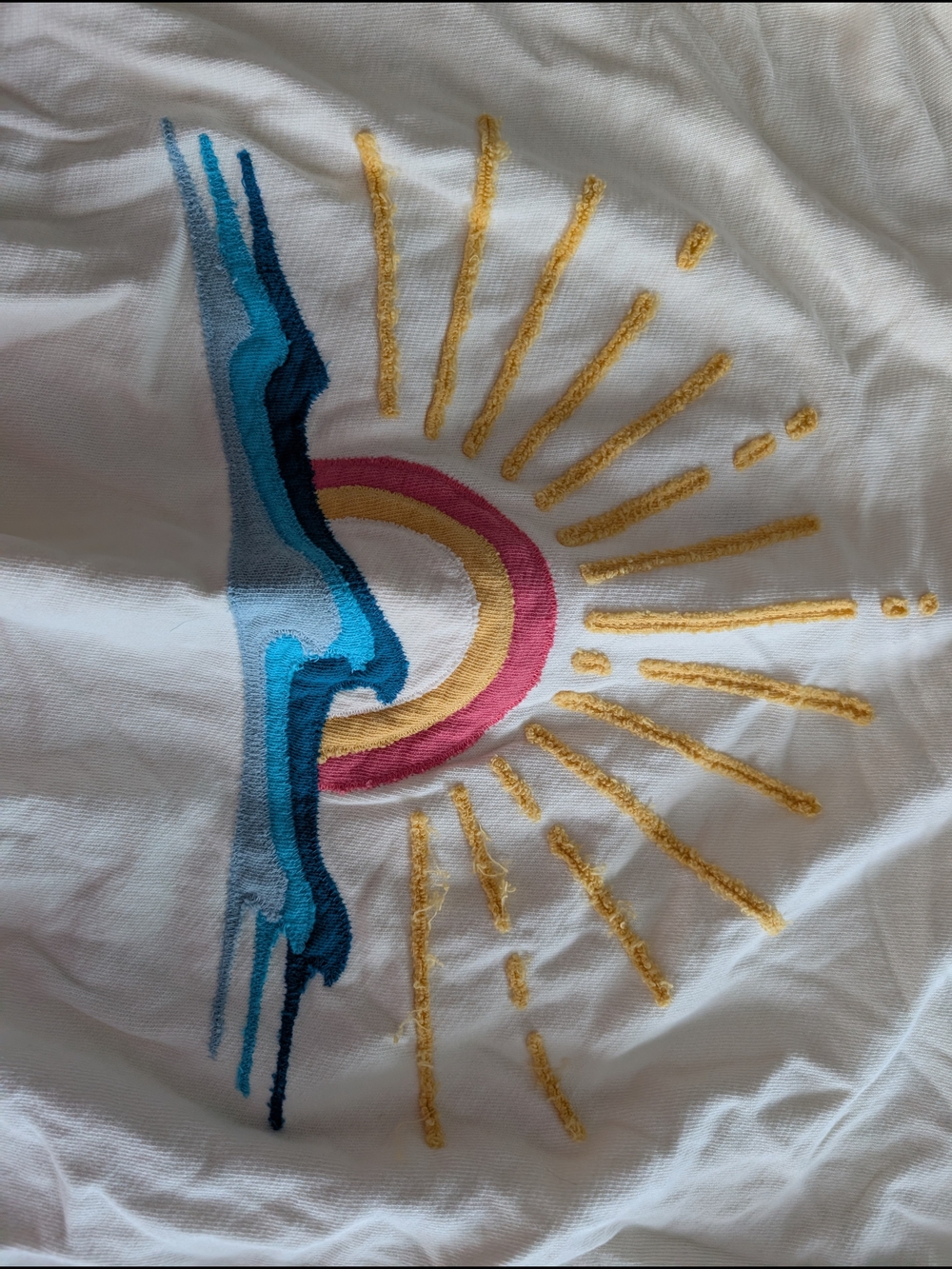 Faherty Cream Pullover Hoodie with Sun & Wave Embroidery - Picture 2 of 5